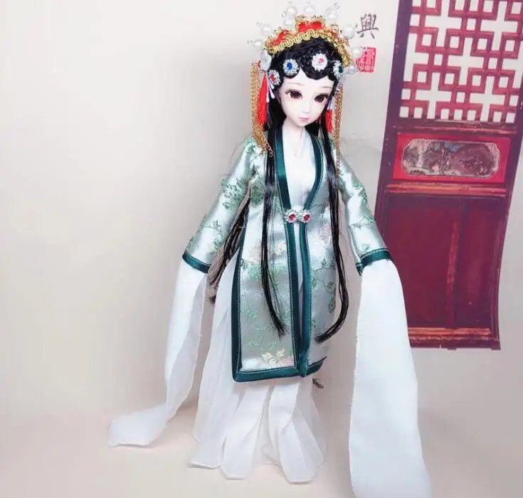 

2019 Traditional Chinese Classical Opera Doll 30CM Ancient Collectible Beautiful Quality Vintage Doll with Dress For Girls ZL129