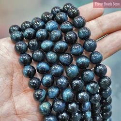 Dark Blue Black Tiger Eye Natural Stone Round Beads DIY Bracelet Necklace Accessories for Jewelry Making 15