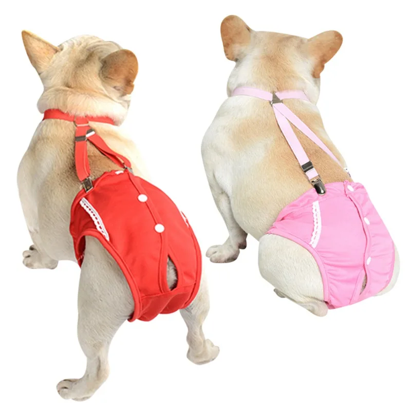 Pet Physiological Pants Dot Female Dog Sanitary Panties Shorts Underwear Sanitary Diaper Washable Shorts Pet Supplies