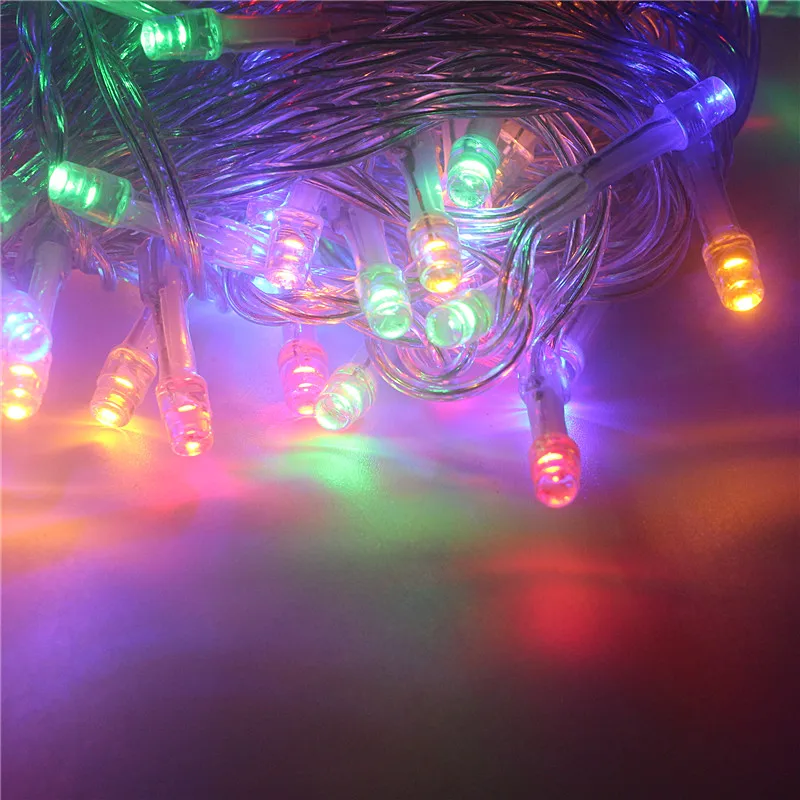 Dark Green/Transparent Soft LED Light String Fairy Garland Star Effect DC12V 4 Colors Holiday Christmas Party Exterior Layout