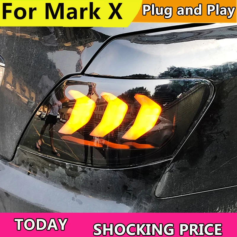 Tail Lamp for Toyota Reiz Mark x Tail Light 2005-2010 Mark X Dynamic DRL+ Turn signal LED Tail Light Rear Lamp assembly