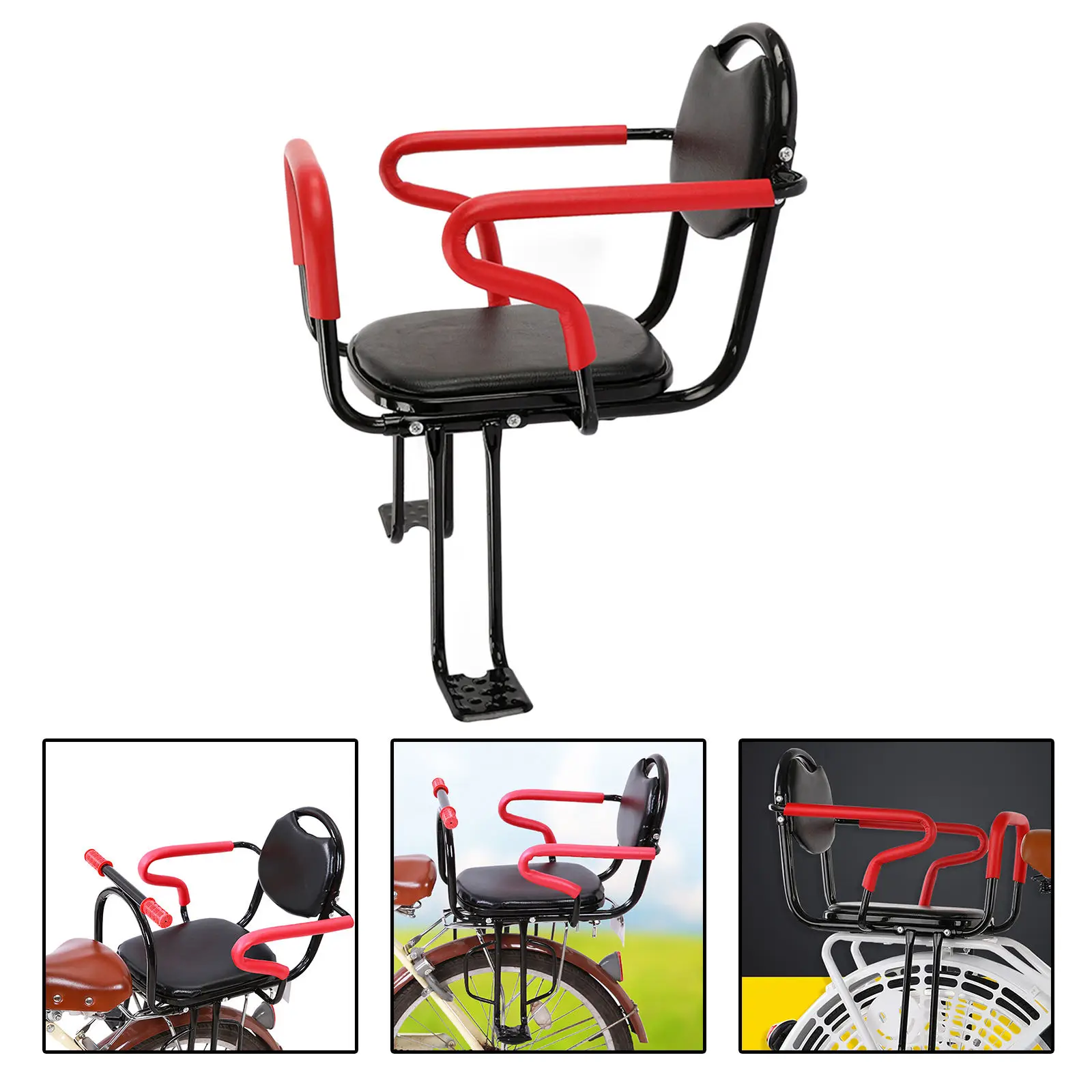 

Stable Rear Mount Bicycle Child Seat Footrest Safe for Baby Electric Bike Cycling