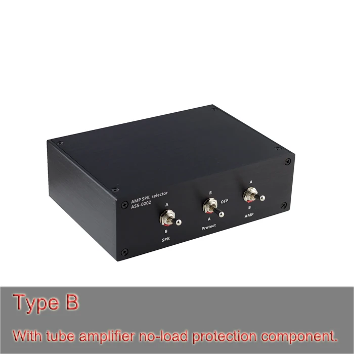 Two-channel power amplifier switch 2 pairs of speaker switcher / power amplifier switcher / tube protection 2 in 2 out