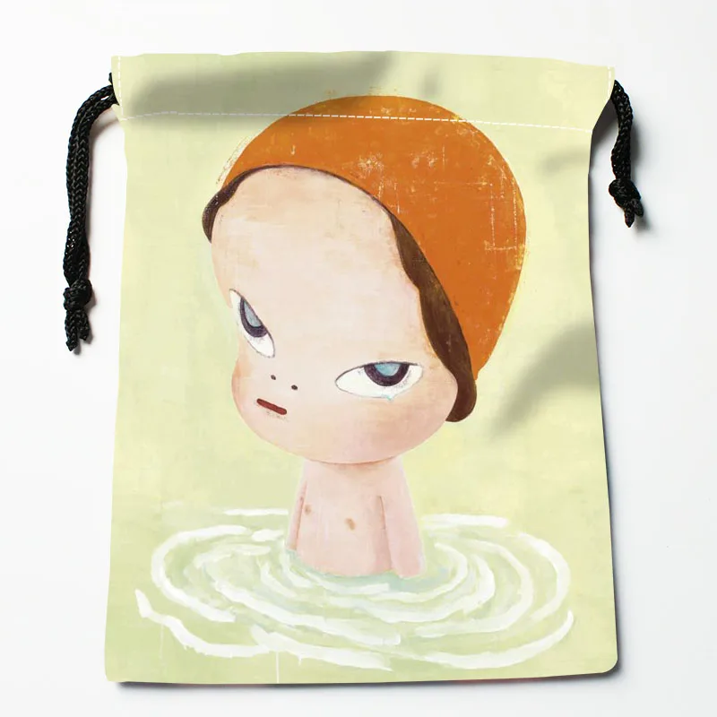 Custom Yoshitomo Nara Drawstring Bag 18*22cm Small Travel Women Small Cloth Bag Christmas Gift pouch W-0616