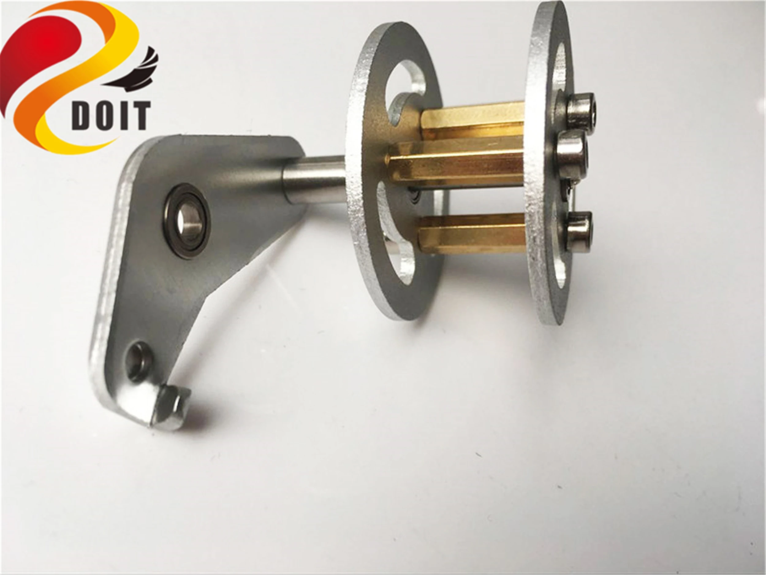 SZDOIT Rueda de carga de absorción de impactos de metal con accesorio de suspensión Doble rodamiento para piezas de chasis de tanque de robot RC