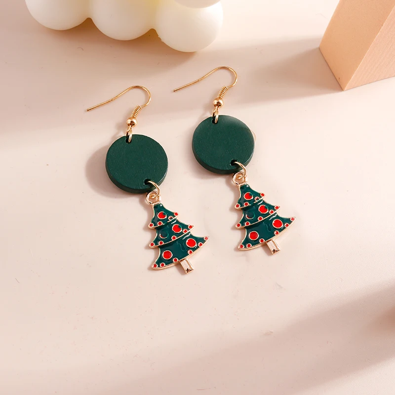 Leslie Mix Stile Winter Frohe Weihnachten Ohrringe Mode Schneeflocke Baum Santa Claus Deer Tropfen Ohrringe Neue Jahr Schmuck Geschenke – Detail 37