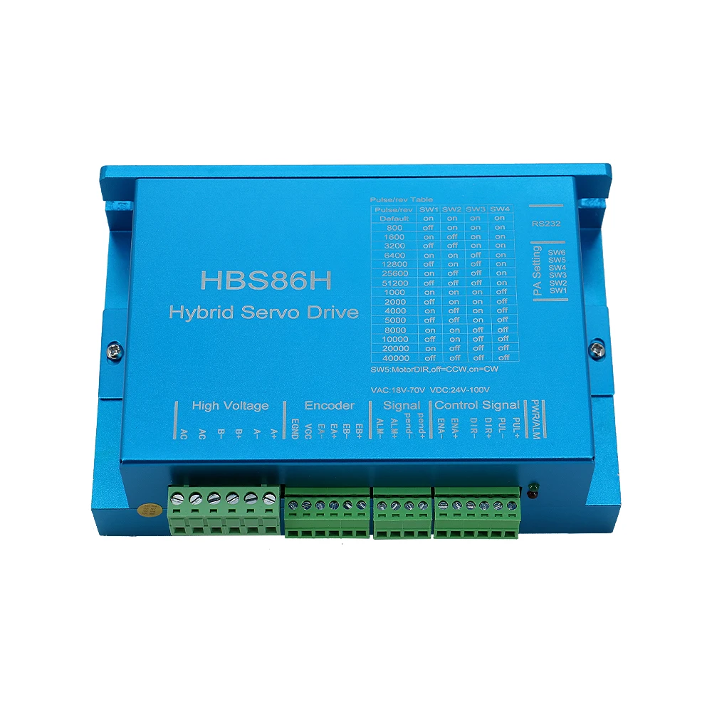1 pcs HBS860H/HBS86H Hybrid servo drive AC 20-80V DC 30-110V SW1-SW8 RS232 for Nema34 close loop servo motor