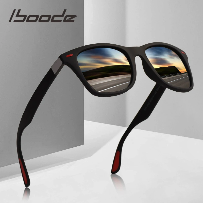 iboode 2024 Hot Polarized Sunglasses Men UV400 Square Female Polarizing Glasses Classic Retro Brand Design Driving Sun glasses