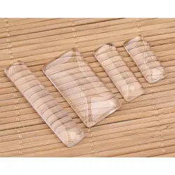 Trasparente Cabochon di Vetro Rettangolo 10X25 Mm 10X30 Mm 19X38 Mm 10X50 Millimetri fai da Te Posteriore Piana Dei Monili Che Fanno I Risultati