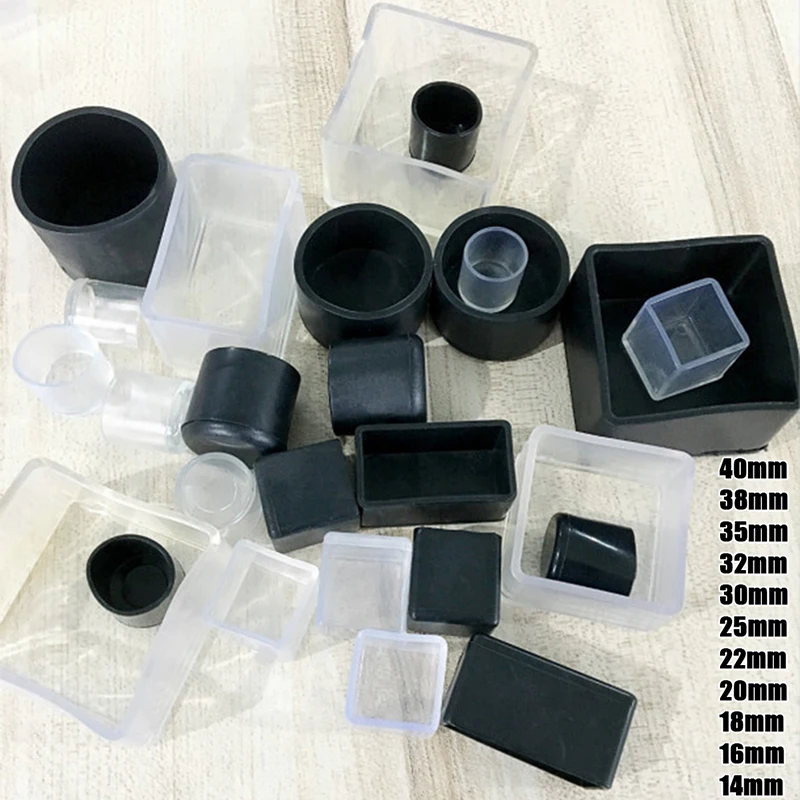 1pc Transparent Non-Slip Silicone Chair Caps Table Foot Pads Furniture Table Covers Socks Plugs Cover Floor Protectors