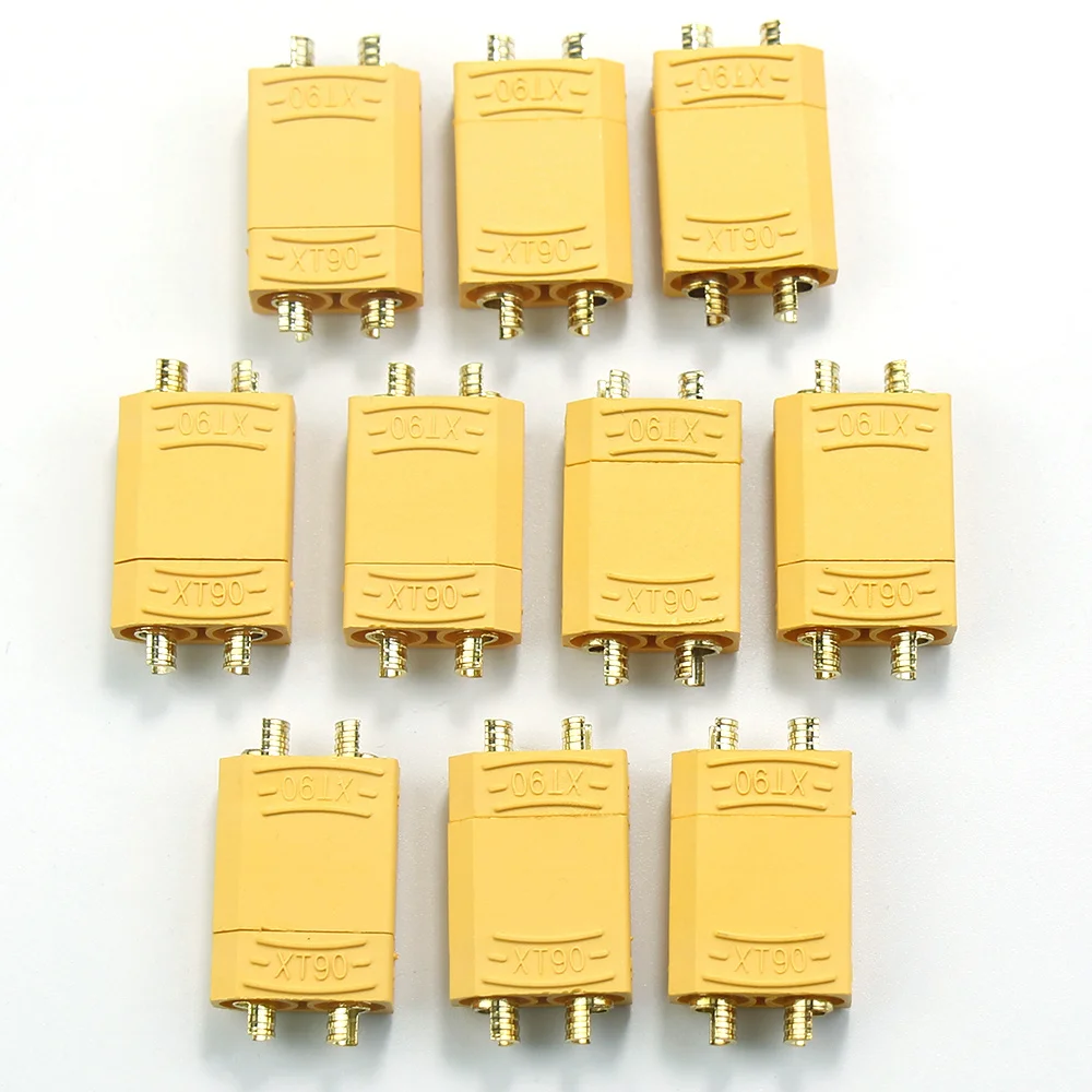 

10 Pairs/10pcs XT90 Plug Battery Connector Set For RC LiPo Battery Gold Plated Banana Male Female