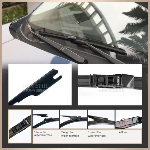 Imagen 2 del producto Para Toyota C-HR CHR 2016-2023 2017 2018 2019 limpiaparabrisas delantero y trasero limpiaparabrisas cepillos de ventana 26 ""+ 16"" + 14""