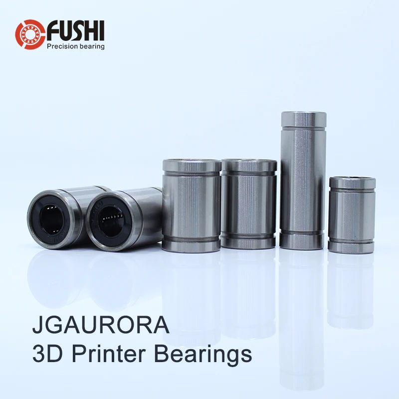 

3D Printer Parts Linear Bearings Set ( 6 PCS ) For JGAurora A5 / A5S / A1 A3S High Quality LM10UU LM8UU LM8LUU Bearing