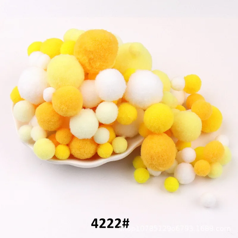 10mm To 30mm 20g Multi Size Mix Colors Pompom Fur Craft DIY Soft Pom Poms Balls Wedding Decoration Glue on Cloth Accessories