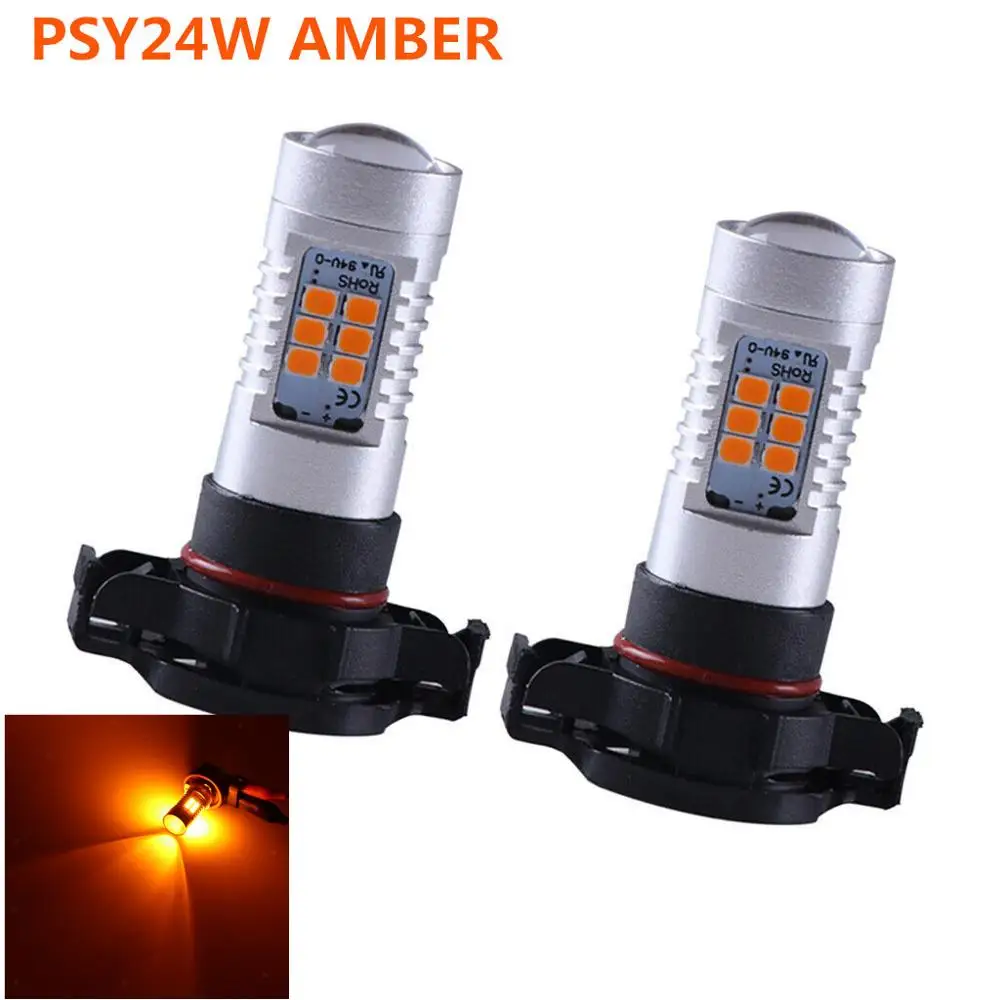 

2 pcs canbus amber PSY24W LED Turn signal Emergency light hazard lights For VW Passat B7 Tiguan Golf MK6 Audi Citroen C5