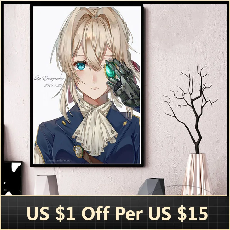 Canvas Painting Posters and Prints Violet Evergarden Hot Anime Wall Pictures for Living Room Art Decorative Home Decor Cuadros