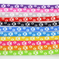 DHK 3/8inch 5yards Dog Paw Printed Grosgrain Ribbon Accessories Sewing Craft Headwear DIY Decoration DIY 9mm C1991