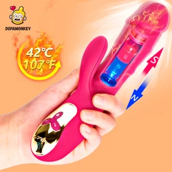 Magnetic Pulse Automatic Thrusting Vibrator for Women Heating Telescopic Dildo Masturbation G-spot Clitoral Stimulation Sex Toy