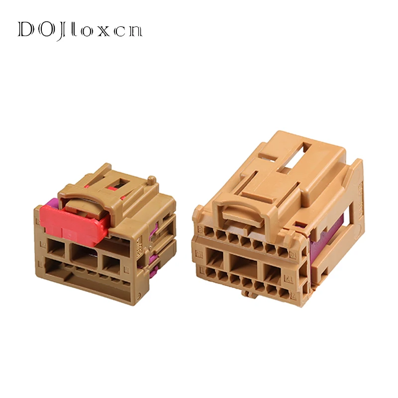 1-50 Takım 17 Pin Delphi Araba Ön Koltuk Konektörü Kahverengi Erkek Dişi Fiş 4F 0972575 B Kablo Demeti Modifikasyonu için 8K 0972483 B/