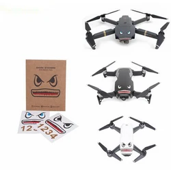 2 pcs Shark Stickers for DJI Mavic MINI 2/SE/Air 2S Numbers For Batteries Waterproof Facial Decal Skin Sticker for DJI Drone