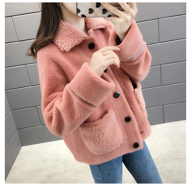 Women Winter Soft Warm Fluffy Faux Fur Coat Jacket Thicken Wool Teddy Coat Solid Long Sleeve Vintage Outwear Overcoat