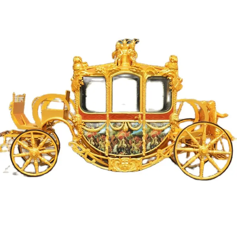 Romantic Electric Sightseeing Horse Carriage Luxurious Horses Wagon Customized Wedding Cart For Tourist