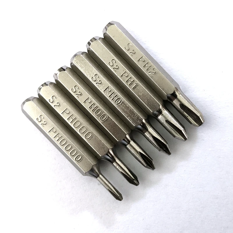 6pcs Precision phillips PH0000 Screwdriver Bits set H4×28mm 4mm 3/25 inch battery Repairing hand tools key to open iphone PH1/2