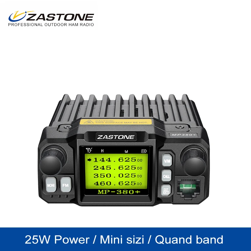 ZASTONE Car Walkie Talkie HM Mp380+ CB Two Way radio UHF VHF Mobile Radio  25W Quad Display Dual Band Car Radio Mini