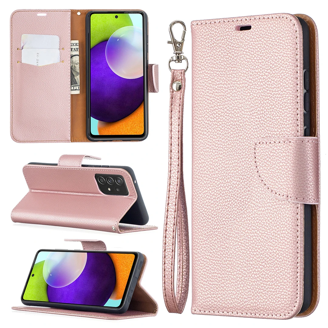 Litchi Flip Leather Wallet Case Stand Card Slot For Samsung Galaxy A01 02S A03S A10 A12 A21S A20 A22 A32 A41 A50 A51 A71 A72 A82