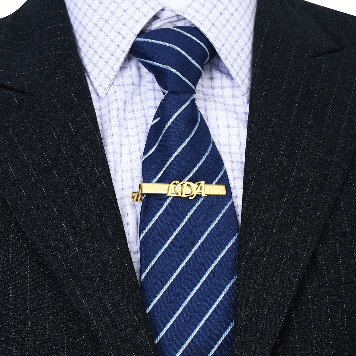 Personalized Custom Name Tie Clip For Men Wedding Customized Stainless Steel Initials Necktie Clamp Father Gifts