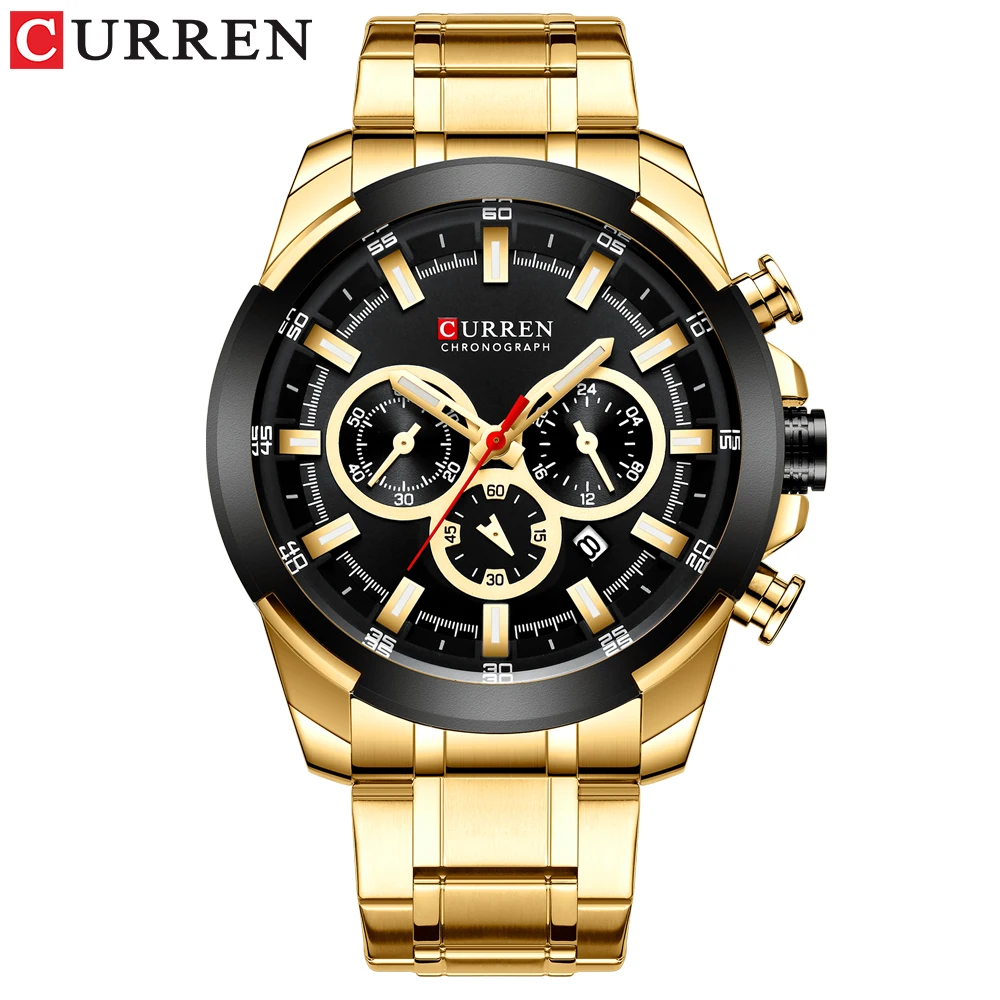 CURREN Fashion Mens Watches Brand Luxury WristWatch Quartz Clock Blue Watch Men Waterproof Sport Chronograph Relogio Masculino