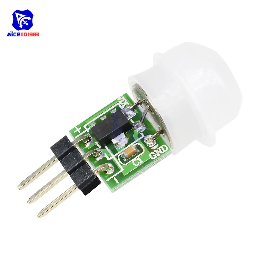 HC-SR501 HC-SR505 Einstellbares IR-Pyroelektrisches Infrarot-Bewegungserkennungsmodul AM312 Modul Bewegungssensor SR501 Halterung für Arduino – Detail 4