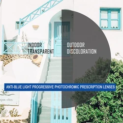 OCCI CHIARI Anti-blue Light Progressive Photochromic Prescription Lenses CR-39 Resin Aspheric Glasses Myopia Presbyopia Lens