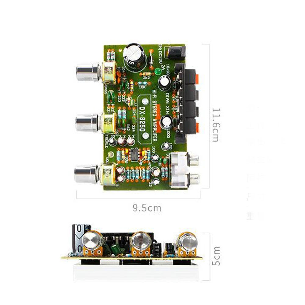 مكبر صوت للكمبيوتر ، لوحة مضخم الطاقة ، افعلها بنفسك ، DX8250 12V2A 30W 30W