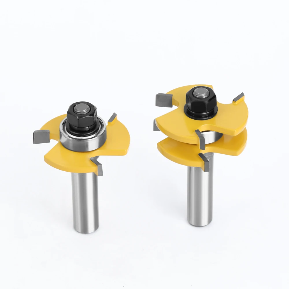 2pcs 12 MILLIMETRI 1/2 Gambo Tongue & Groove Joint Montare Router Bit 3/4 \