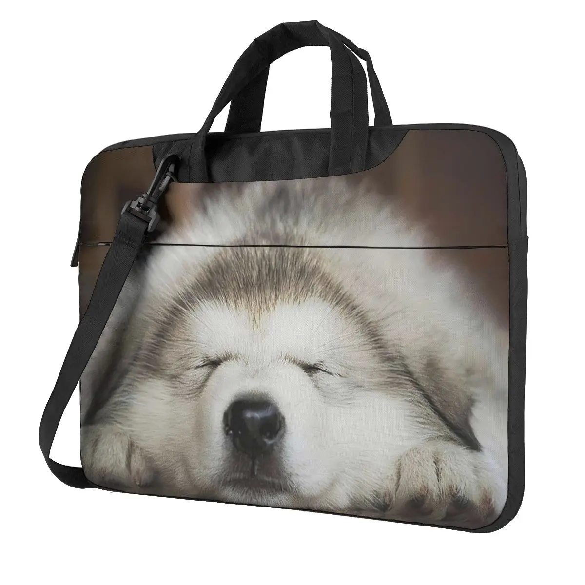 

Animal Husky Husky Dogs Puppy Sleeping Laptop Bag Case Protective Vintage Computer Bag Bicycle Crossbody Laptop Pouch