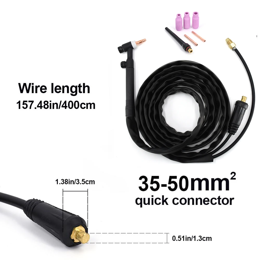 HZXVOGEN 4M WP26V WP17V WIG Schweißen Taschenlampe Gas Brenner Schweißen Maschine Schweißer Gun Zubehör Für Löten Schweißen Werkzeuge Teile