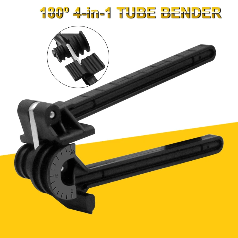 180 Degree Pipe Tubing Bender Four-Slot Combination Multipurpose Pipe Bender Ventilation Systems Tube Elbow Bending Tool