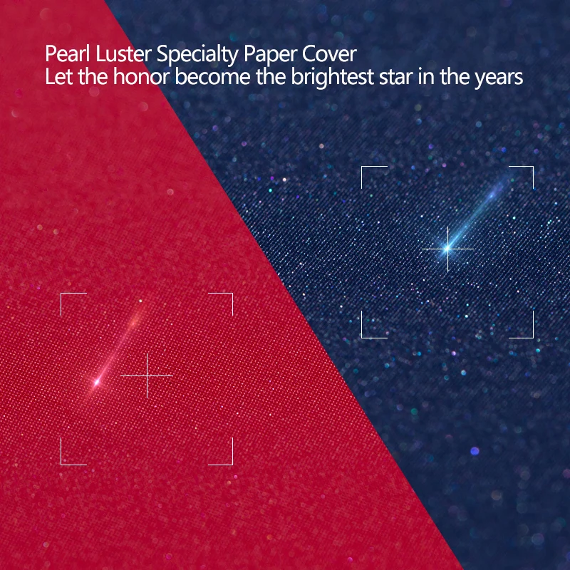 Blue Pearl Luster Specialty Paper A4 Certificate Holder Cover,Satin Corners Trifold Red Cardboard Folders