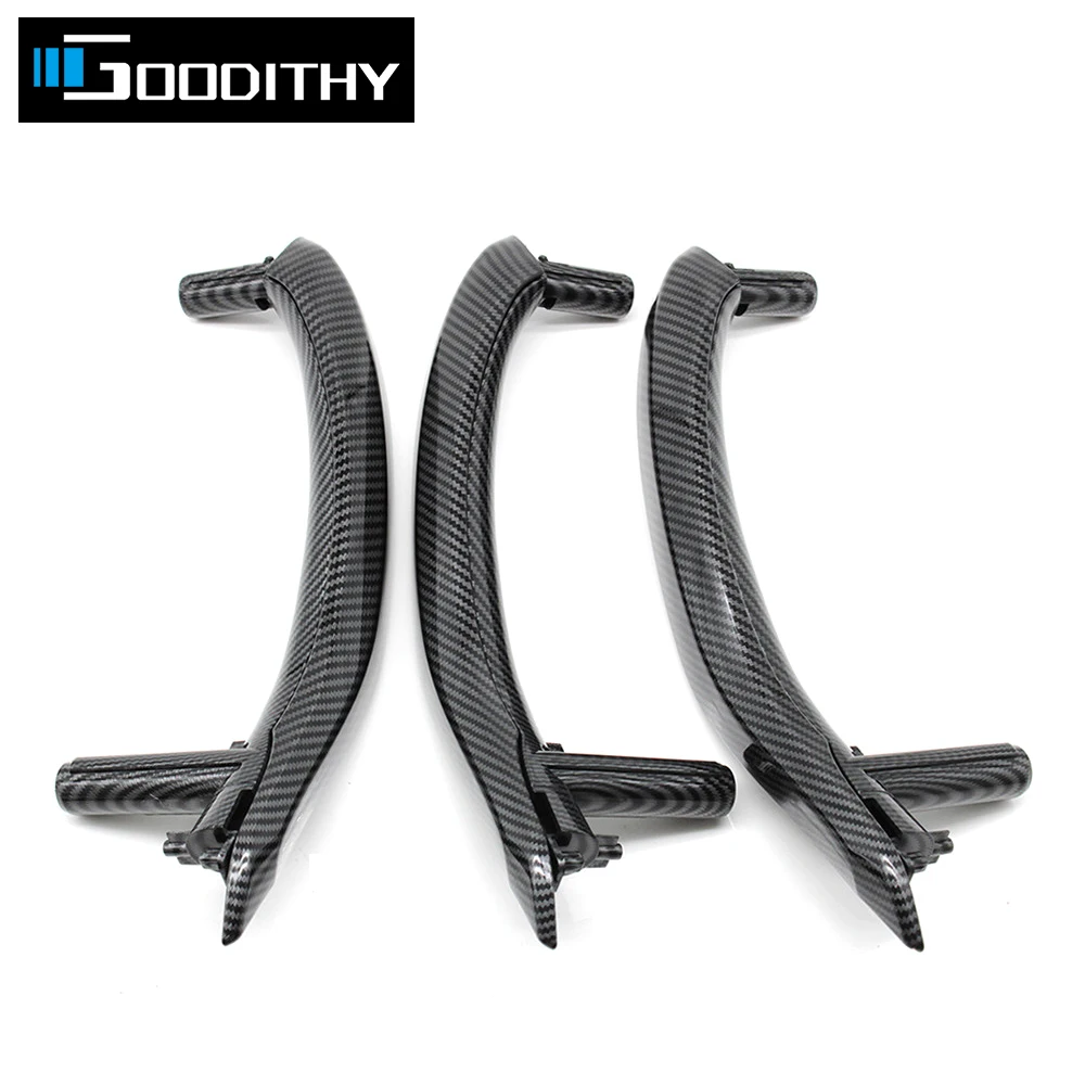 

LHD RHD Car Interior Door Left Right Carbon Fiber Handle with Outer Cover Assembly Set For BMW X5 X6 F15 F16 2014-2018