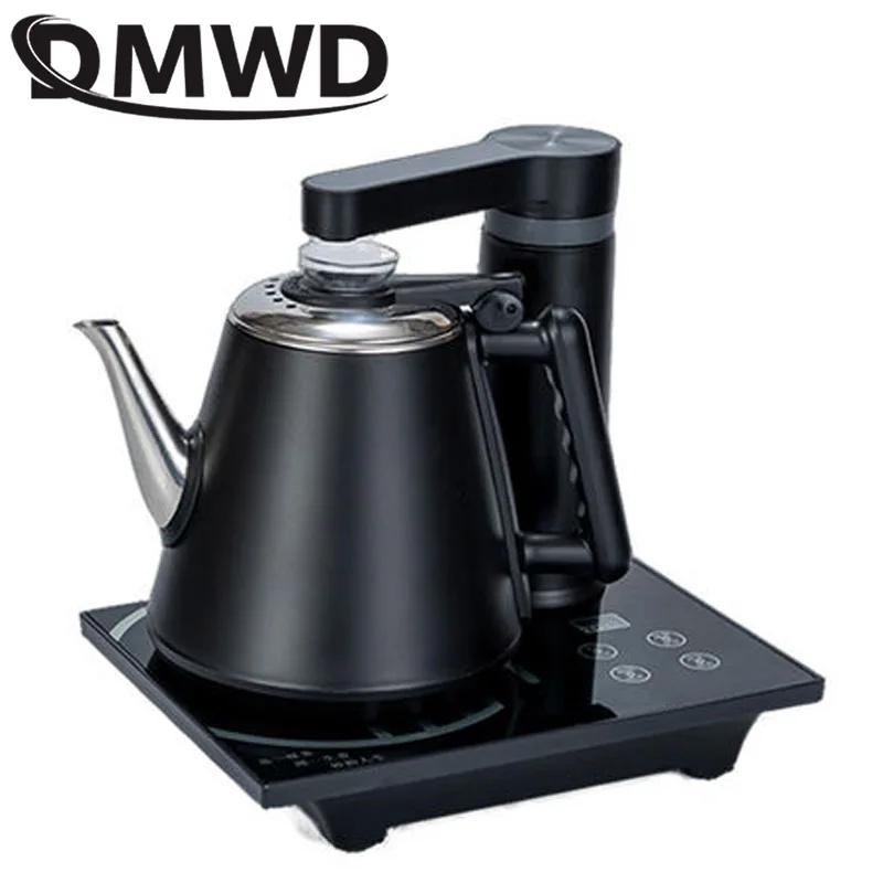 DMWD Electric Fully Automatic Kettle Teapot Set 1L Stainless Steel Safety Auto-off Electric Kettle Water Dispenser Pumping Stove