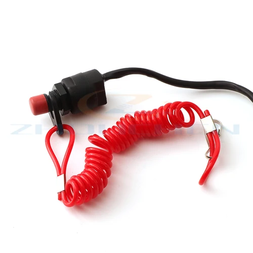 Imagen 2 del producto Cordón de seguridad, interruptor de parada para Motor fuera de borda, barco, Jet Ski, ATV, Dirt Bike, Scooter, moto de nieve, motocicletas