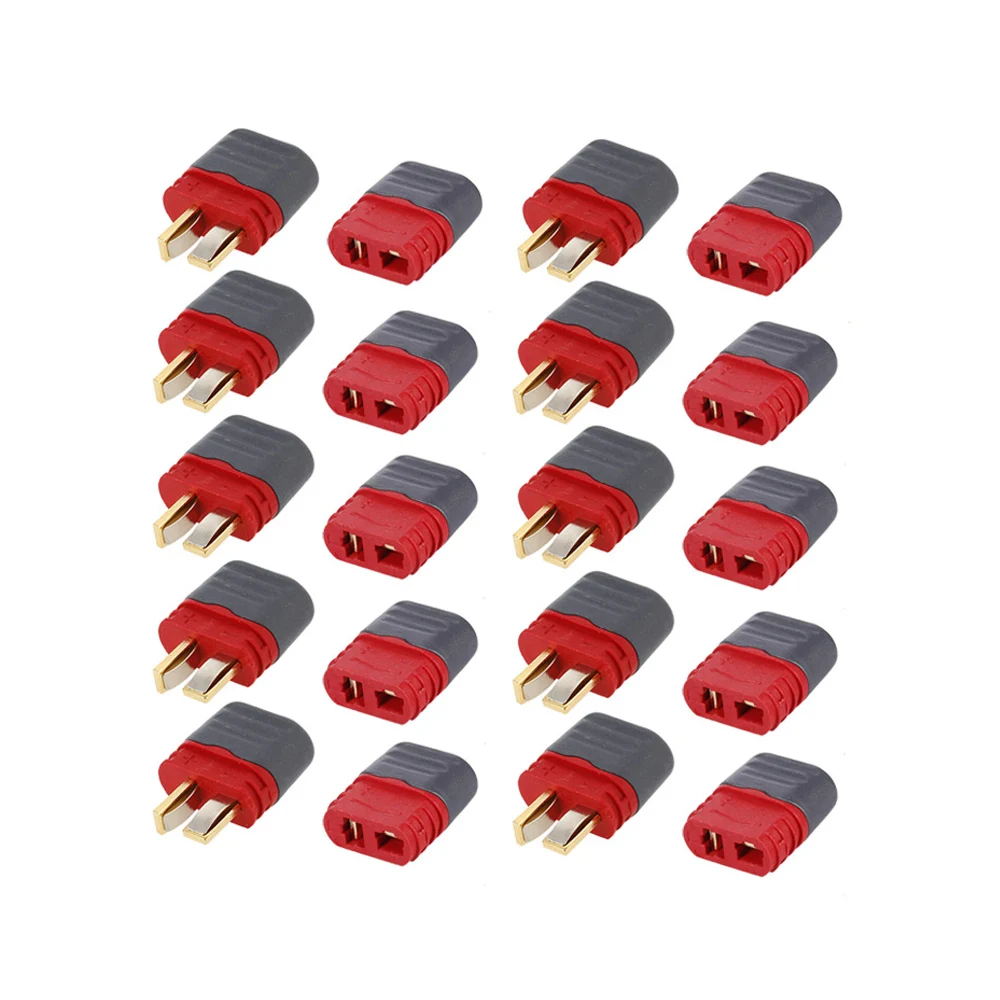 

AMASS 20 Pcs Upgraded T Plug Connectors Deans Style with Protection Cover for RC LiPo Battery Motor ESC Controller of RC