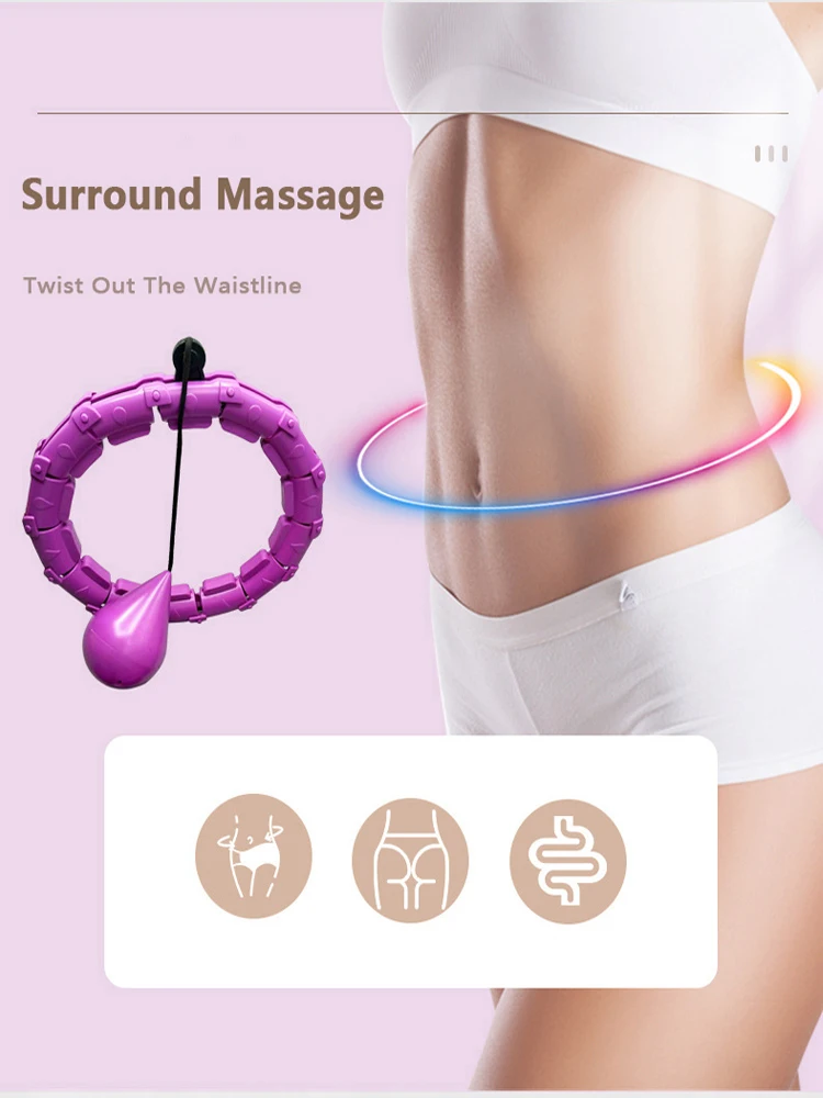 Adjustable Sports Abdomen Rolling Hoops Thin Waist Detachable Massage Hoops Fitness Equipment Gym Home Training To Lose Weight