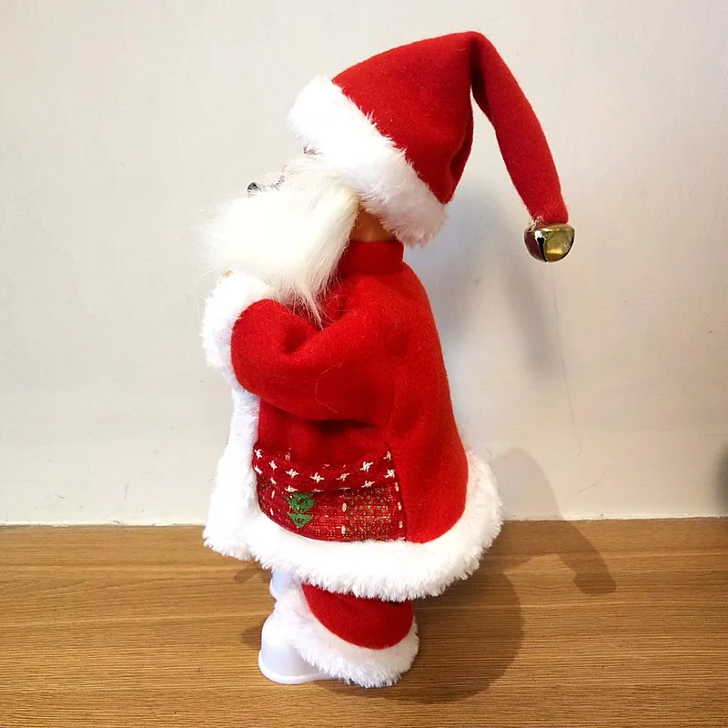 Muñeco de peluche eléctrico de Papá Noel para niñas, muñeco de peluche de Navidad para cantar y bailar, ideal para bodas y fiestas, regalo sorpresa para niños