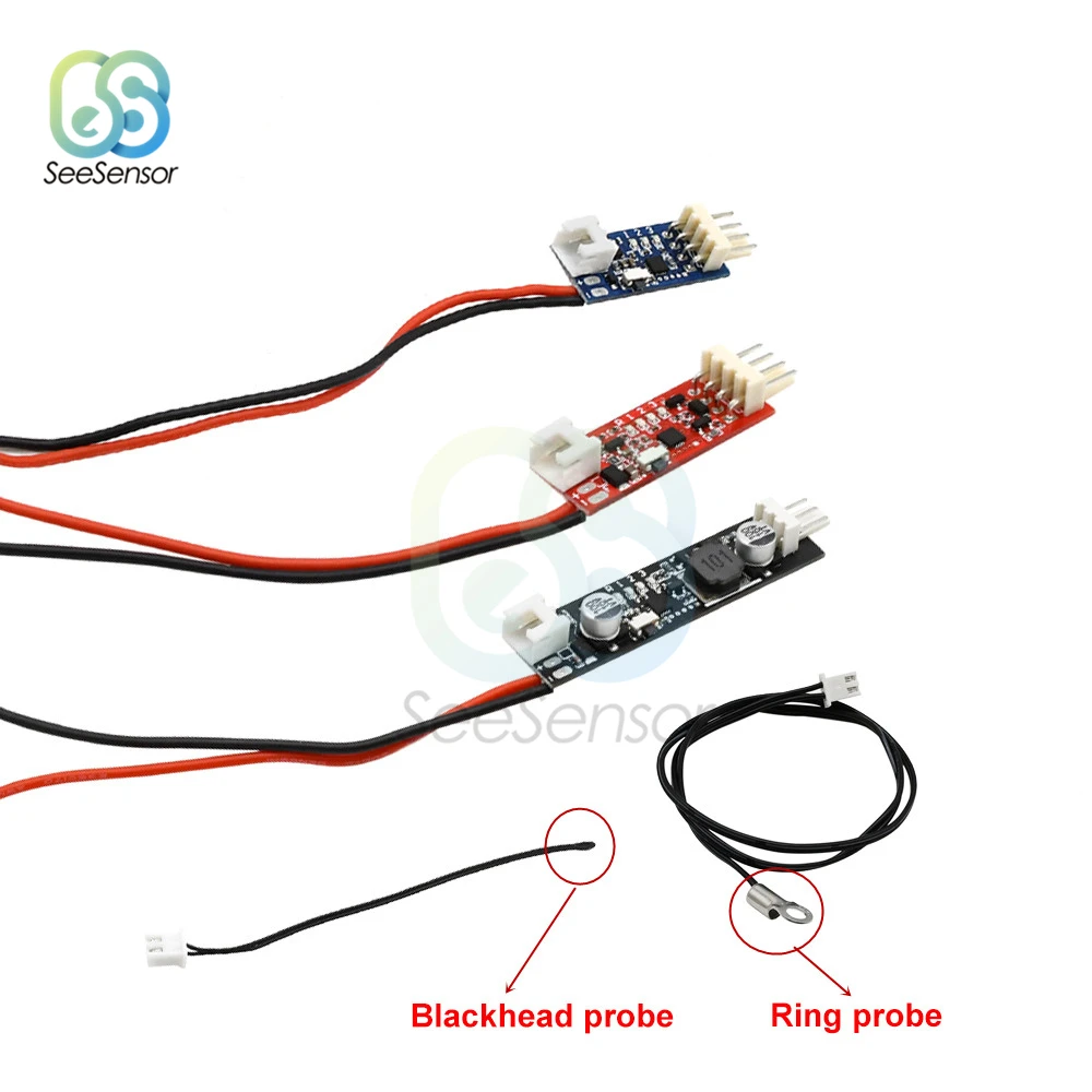 DC 5V 12V PWM Temperature Controller Denoised Speed Controller Governor Board Module ON/OFF for PC Fan/Alarm with Wire Cable