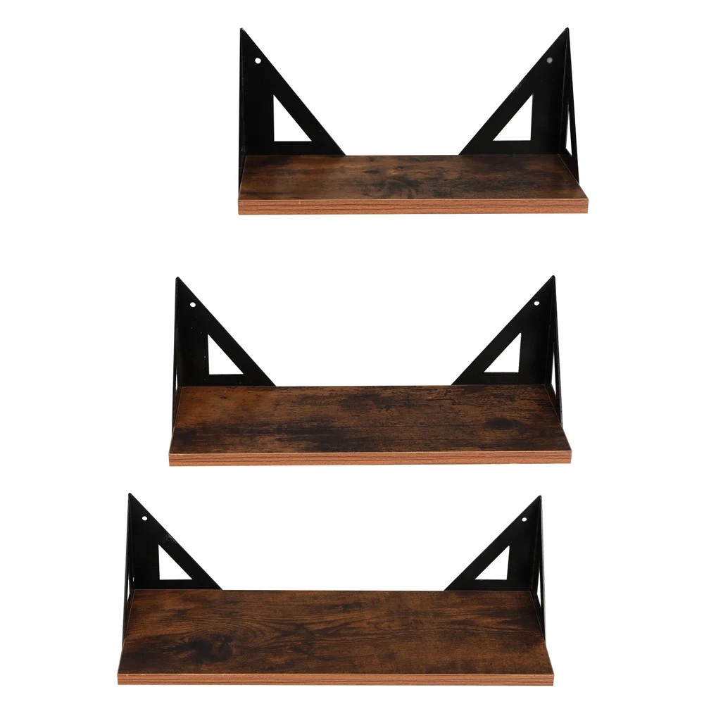 Floating Shelves Wall Mounted Rustic Wood Wall Shelves Set of 3 for Bedroom Bathroom Living Room  Kitchen Vintage Wall Shelf