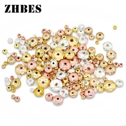 Natural Stone Rose Gold Color 3-10mm Flat Faceted Round Hematite Spacer Loose Beads For DIY Jewelry Making bracelets Findings
