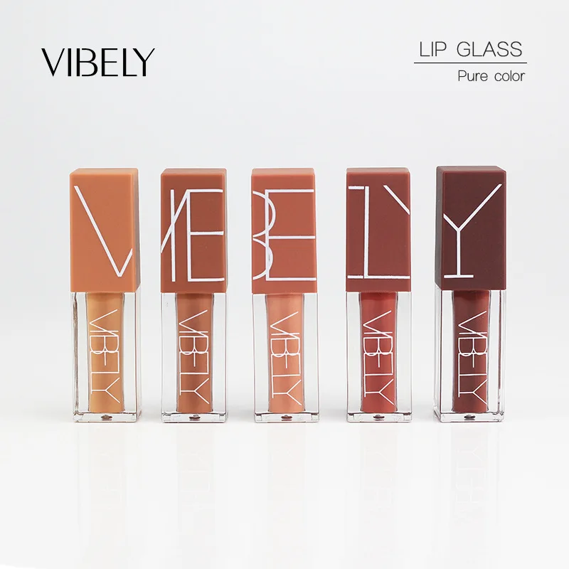 Vibely Eet Aarde-Gekleurde Fog Matte Lipstick Glazuur Pompoen Lipstick Glazuur Make Goederen Cosmetische Geschenken Voor Vrouwen Hot Selling