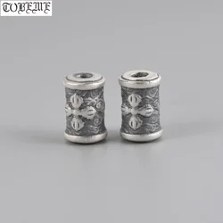3D 999 Silver Tibetan Beads Vintage Silver Vajra Dorje Beads Silver Buddhist Jewelry Beads